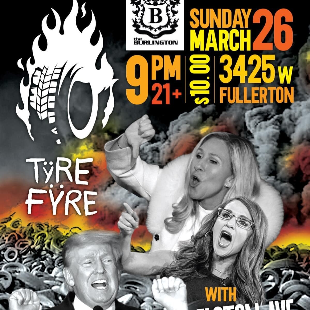 Tÿre Fÿre live at Burlington Bar